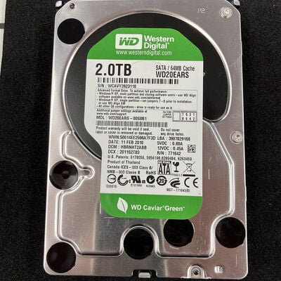 【大須店】中古  各社 3.5インチ HDD 2TB SATA （デスクトップ用） 121849 