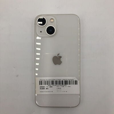 【盛岡都南店】中古  【国内版SIMフリー】Apple iPhone13 mini 5.4インチ 128GB (スターライト) MLJE3J/A 147396 