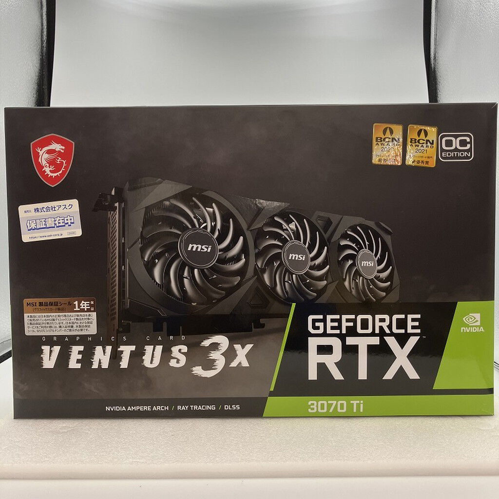 中古 MSI GeForce RTX3070Ti VENTUS 3X 8G OC(RTX3070Ti 8GB