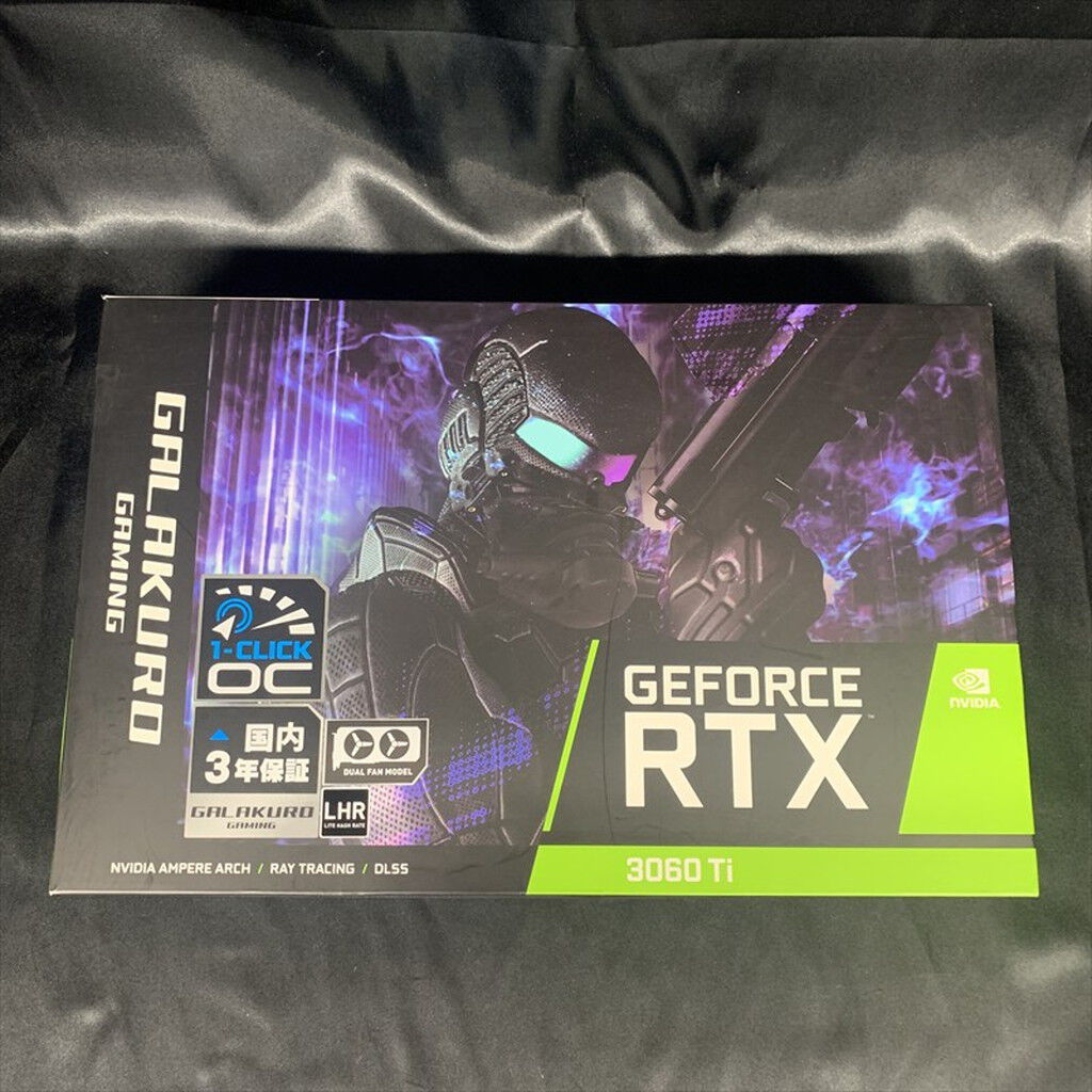 中古 【LHR版】玄人志向 GG-RTX3060Ti-E8GB/DF/LHR (RTX3060Ti 8GB