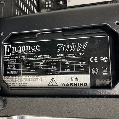 【京都店】中古  自作パソコン (Core i7 11700/16GB/SSD512GB/DVD-MULTI/オンボード/OS無し) 3180006079 