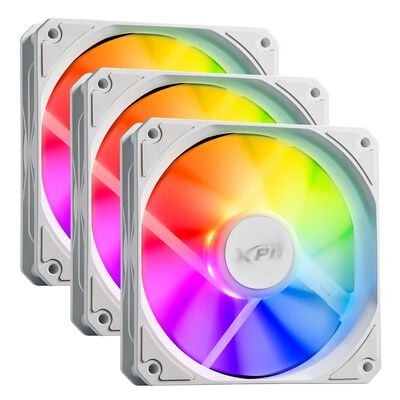 ADATA  VENTO R 120 ARGB PWM VENTOR120ARGBPWM3C-WHCWW (120mm ホワイト リバースファン 3個パック) 
