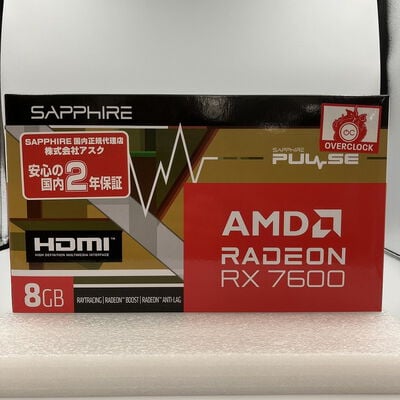 【新潟店】中古  SAPPHIRE PULSE Radeon RX 7600 GAMING OC 8GB GDDR6(PCI-E) 3290006956 