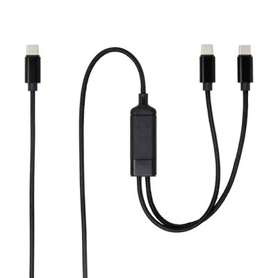 AINEX  UYC-CC12P10 (USB-C二股充電ケーブル PD100W対応 1.2m) 