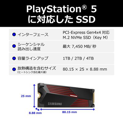 Samsung  990 PRO with Heatsink MZ-V9P2T0G-IT (M.2 2280 2TB) 