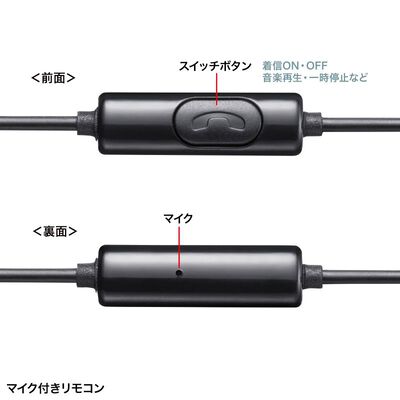 サンワサプライ  MM-HSTC04BK (USB Type-Cイヤホンマイク ブラック) 