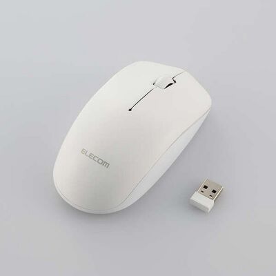 エレコム  M-LE10DRWH (USB無線光学式マウス Lサイズ ホワイト) 