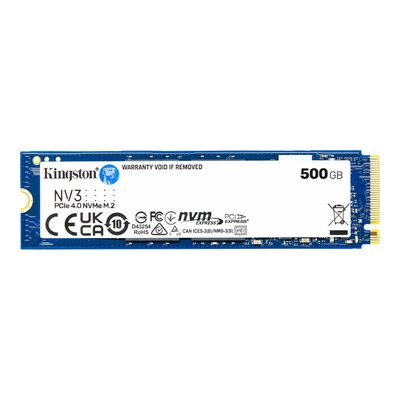 Kingston  NV3 PCIe 4.0 NVMe SSD SNV3S/500G (M.2 2280 Gen4 500GB) 