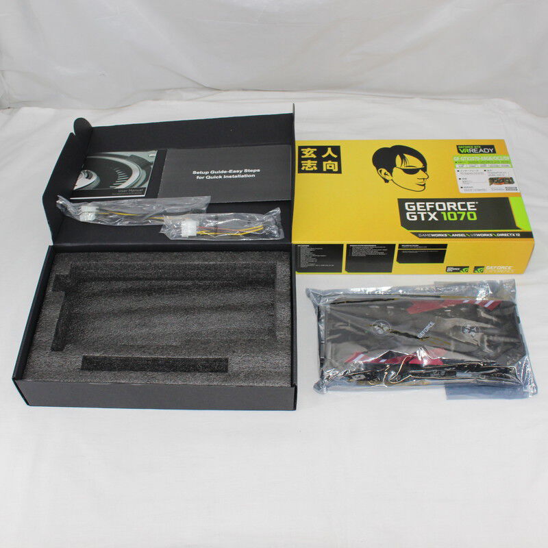 中古 玄人志向 GF-GTX1070-E8GB/OC2/DF（GTX 1070 8GB