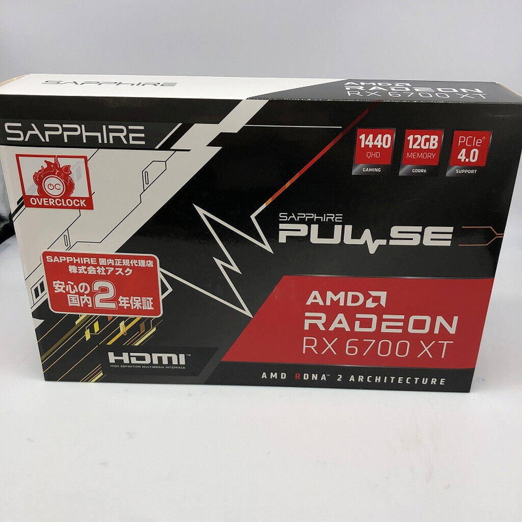 中古 SAPPHIRE SAPPHIRE PULSE Radeon RX 6700 XT OC 12G GDDR6