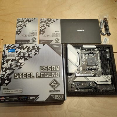 【鹿児島店】中古  ASRock B550M Steel Legend (B550 AM4 mATX DDR4) 142939 