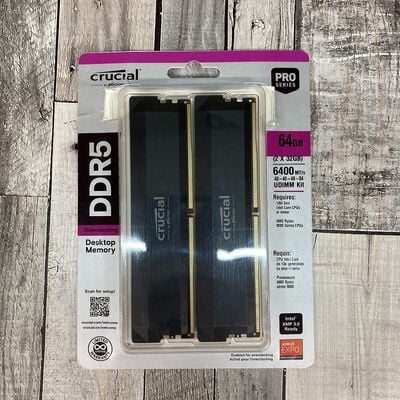 【広島店】中古  Crucial CP2K32G64C40U5B(DDR5 PC5-51200 32GBx2) 3320004898 