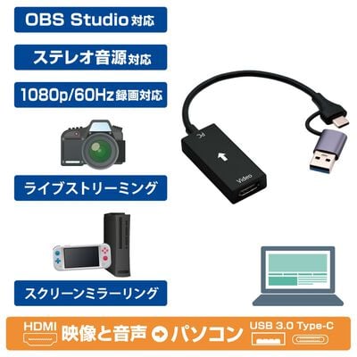 AINEX  CAP-HDUSB01 (HDMI-USBキャプチャーケーブル) 
