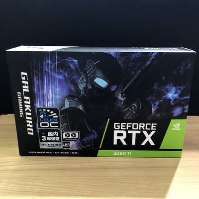 【甲府飯田店】中古  【LHR版】玄人志向 GG-RTX3060Ti-E8GB/DF/LHR (RTX3060Ti 8GB) 146431 