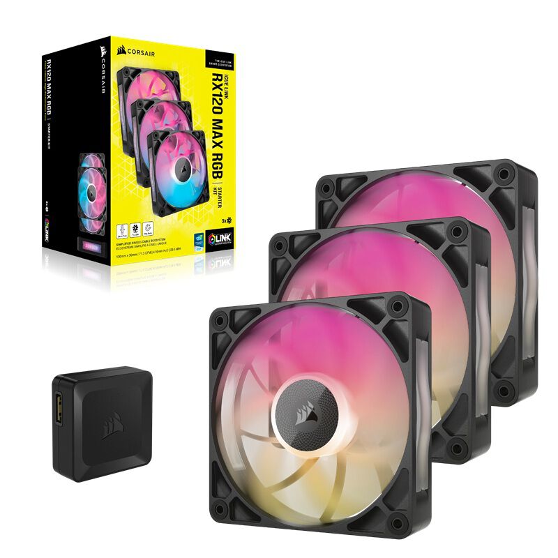 Corsair iCUE LINK RX120 MAX RGB Triple Fans Starter Kit CO-9051034