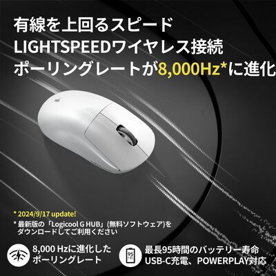 Logicool  PRO X SUPERLIGHT 2 Wireless Gaming Mouse G-PPD-004WL-WH (ホワイト) 