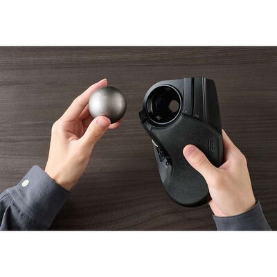 エレコム  M-HT1MRBK (HUGE PLUS ワイヤレストラックボール 10ボタン/ベアリング) 