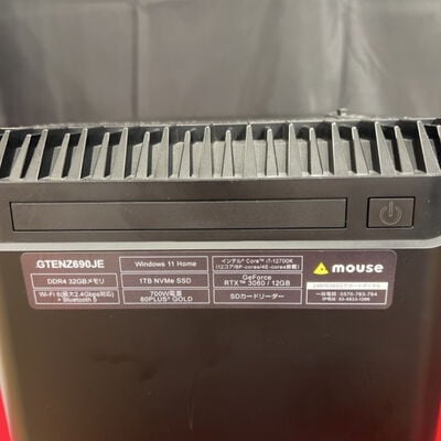 【静岡東瀬名店】中古  Mouse GTENZ690JE(Corei7-12700K/32GB/SSD1TB/なし/RTX3060 12GB/W11H) 5140001290 