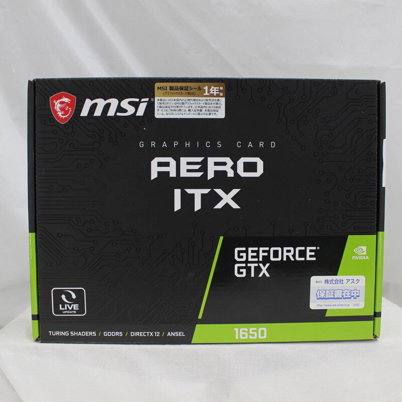 中古 MSI GeForce GTX 1650 AERO ITX 4G（GTX1650 4GB） 3480041103