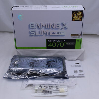 【通販センター】中古  MSI GeForce RTX 4070 Ti SUPER 16G GAMING X SLIM WHITE（RTX4070Ti SUPER 16GB） 3480042069 
