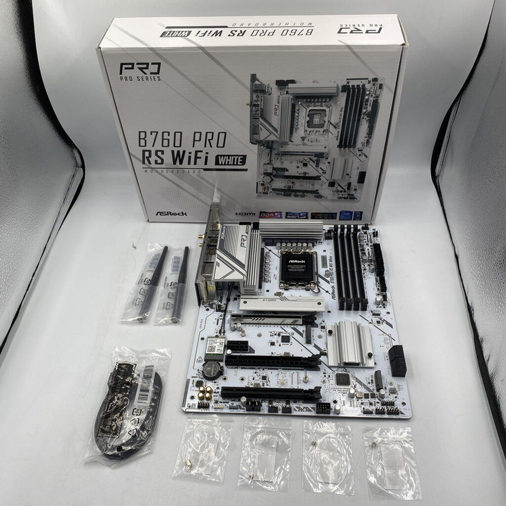 中古 ASRock B760 Pro RS WiFi White (B760 1700 ATX DDR5) 4510002684