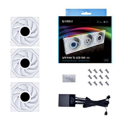 Lian-Li  UNI FAN TL LCD 120 WT 3Pack UF-TL120-LCD-3W (3個パック ホワイト) 