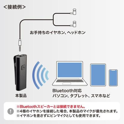 サンワサプライ  MM-BTCL1 Bluetoothマイク（クリップタイプ） 