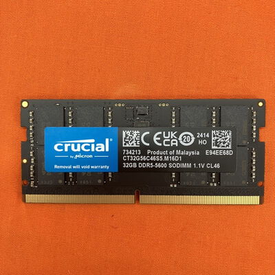 【なんば店】中古  Crucial CT32G56C46S5.M16D1(SODIMM DDR5 PC5-44800 32G) 1460026033 