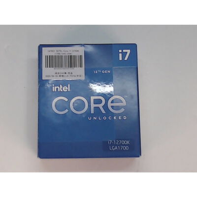 【前橋ｲﾝﾀｰｱｶﾏﾙ店】中古  INTEL Core i7 12700K (1700/3.6G/25M/C12/T20) 147857 