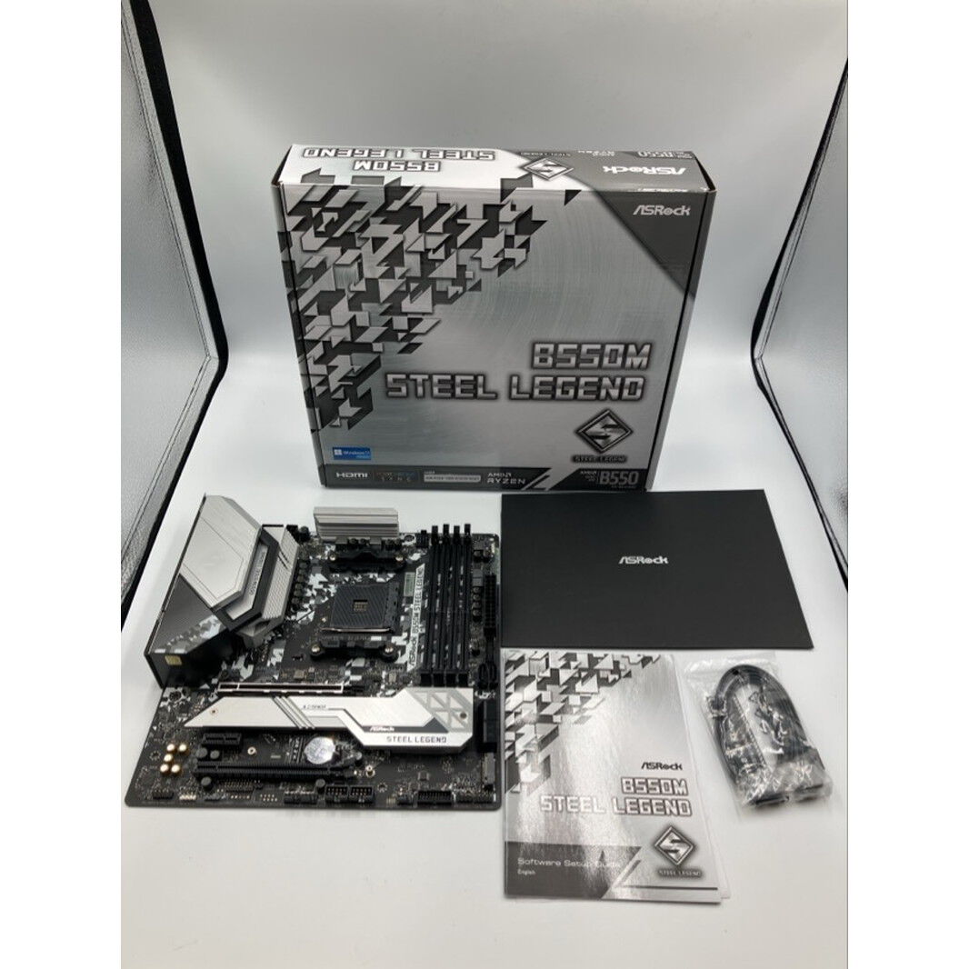 Asrock B550M Steel Legend マザーボード 新品未開封 マザーボード B550M Steel Legend ［MicroATX /Socket AM4］｜の通販は