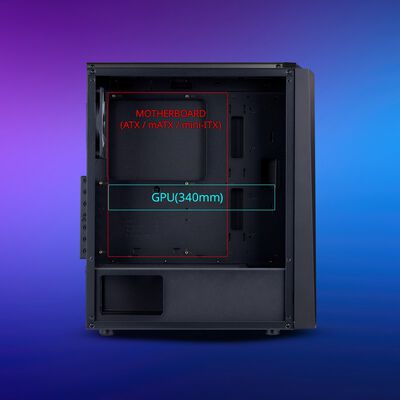 ADATA  LANDER 500 LANDER500MTA-BKCWW (ATX ガラス ブラック) 