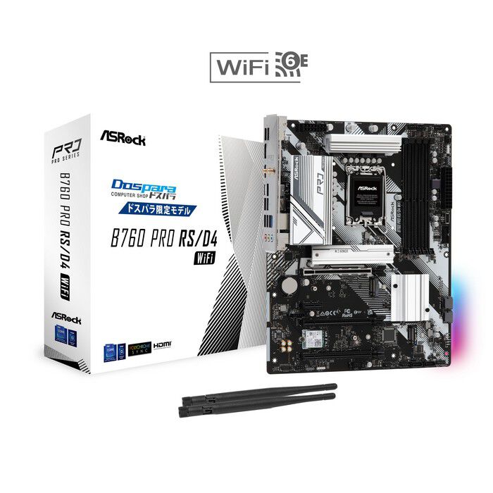 ASRock B760 Pro RS/D4 WiFi (B760 1700 ATX) ドスパラ限定モデル ｜ パソコン通販のドスパラ【公式】