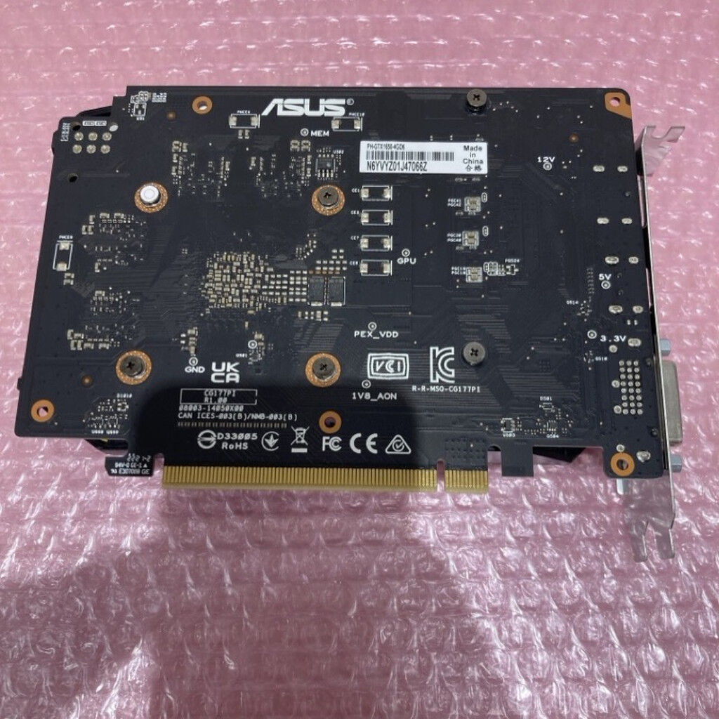 中古 ASUS PH-GTX1650-4GD6(GTX1650 4G GDR5) 5140001076 （306884