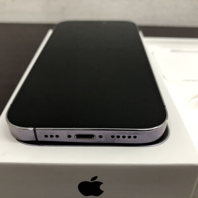 【福山ココローズ店】中古  【au版SIMフリー】Apple iPhone14 Pro 6.1インチ 128GB (ディープパープル) MQ0F3J/A 155001 