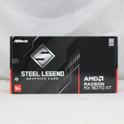 【通販センター】中古  ASRock RX9070XT SLD 16G Steel Legend Dark 16GB (RX9070XT 16G) 176936 
