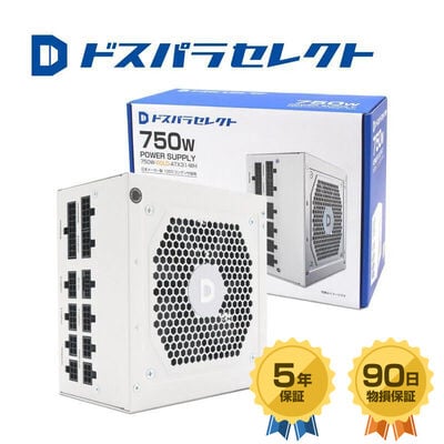 ドスパラセレクト 750W-GOLD-ATX31-WH (750W ホワイト)
