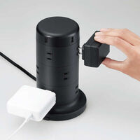エレコム  タワー型タップ 12個口 TT-U02-1220BK 黒 