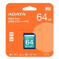 ADATA  Premier Pro SDXC UHS-I U3 クラス10 ASDX64GUI3V30S-R (64GB) 