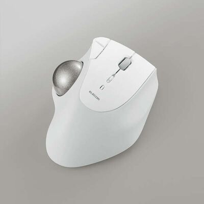 エレコム  M-IT10BRWH (Bluetooth5.0トラックボール  IST 5ボタン 人工ルビーモデル ホワイト) 