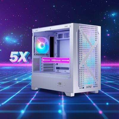 ADATA  LANDER 300 LANDER300MAA-WHCWW (MicroATX ガラス ホワイト) 
