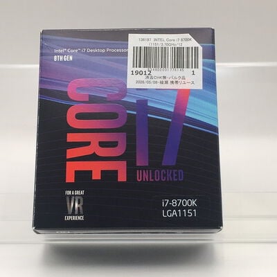 【佐賀南部バイパス店】中古  INTEL Core i7 8700K (1151/3.70GHz/12M/C6/T12) 136197 
