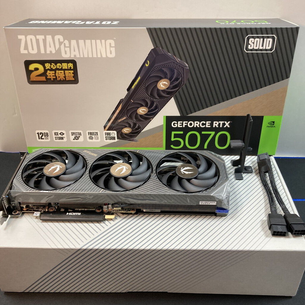 ZOTAC GeForce RTX 5070 12GB 中古 中古】ZOTAC GAMING GeForce RTX 5070 SOLID ZT-B50700D-10P RTX5070