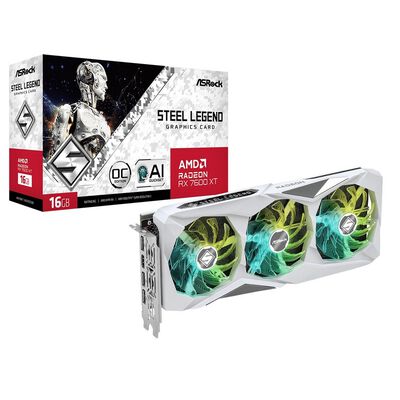 ASRock  Radeon RX 7600 XT Steel Legend 16GB OC (RX7600XT SL 16GO) 