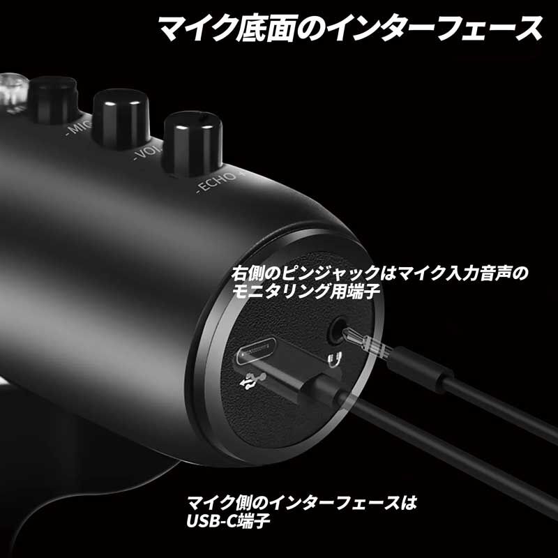 上海問屋 ノイズリダクション付きUSB接続コンデンサーマイク DN