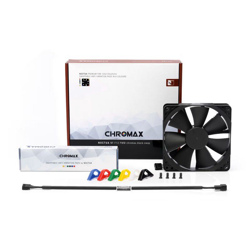 noctua NF-F12 PWM chromax.black.swap NF-F12-PWM-CH-BK-S (120mm