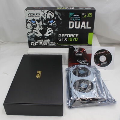 【通販センター】中古  ASUS DUAL-GTX1070-O8G（GTX1070 8GB） 3480041079【7/2大決算値下げ!】 