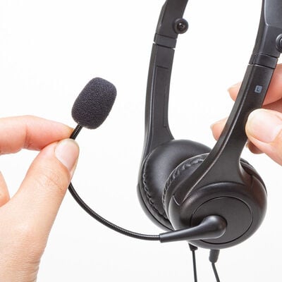 サンワサプライ  MM-HS407BK (4極対応ヘッドセット) 