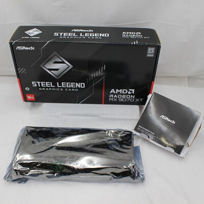 【通販センター】中古  ASRock RX9070XT SLD 16G Steel Legend Dark 16GB (RX9070XT 16G) 176936 