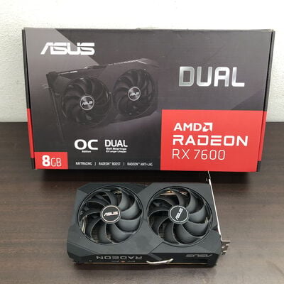 【福山ココローズ店】中古  ASUS DUAL-RX7600-O8G-V2 (RX7600 8G) 162744 