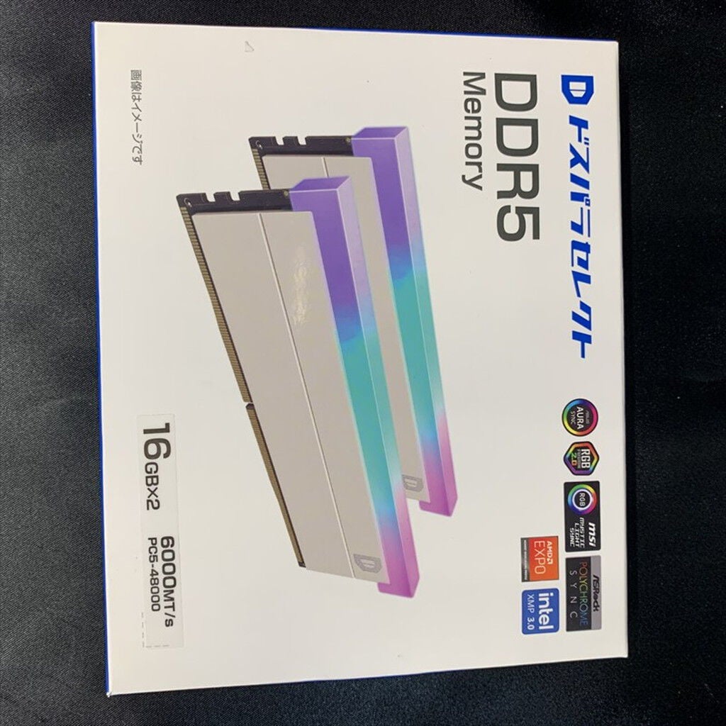 ドスパラセレクト D5D6000-16G2A1-RGB-WH 中古 ﾄﾞｽﾊﾟﾗｾﾚｸﾄ D5D6000-16G2A1-RGB-WH(DDR5-6000 16GBx2) 3400009384